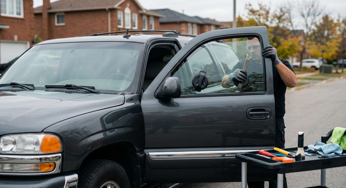 Door Glass Replacement for GMC Yukon / Yukon XL 2000-2006 by Alexwindshield