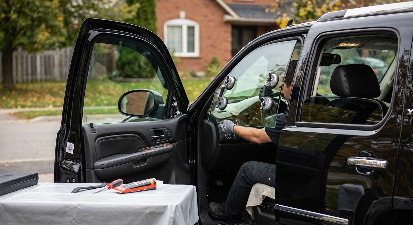 Door Glass Replacement for GMC Yukon / Yukon XL 2007-2014 by Alexwindshield